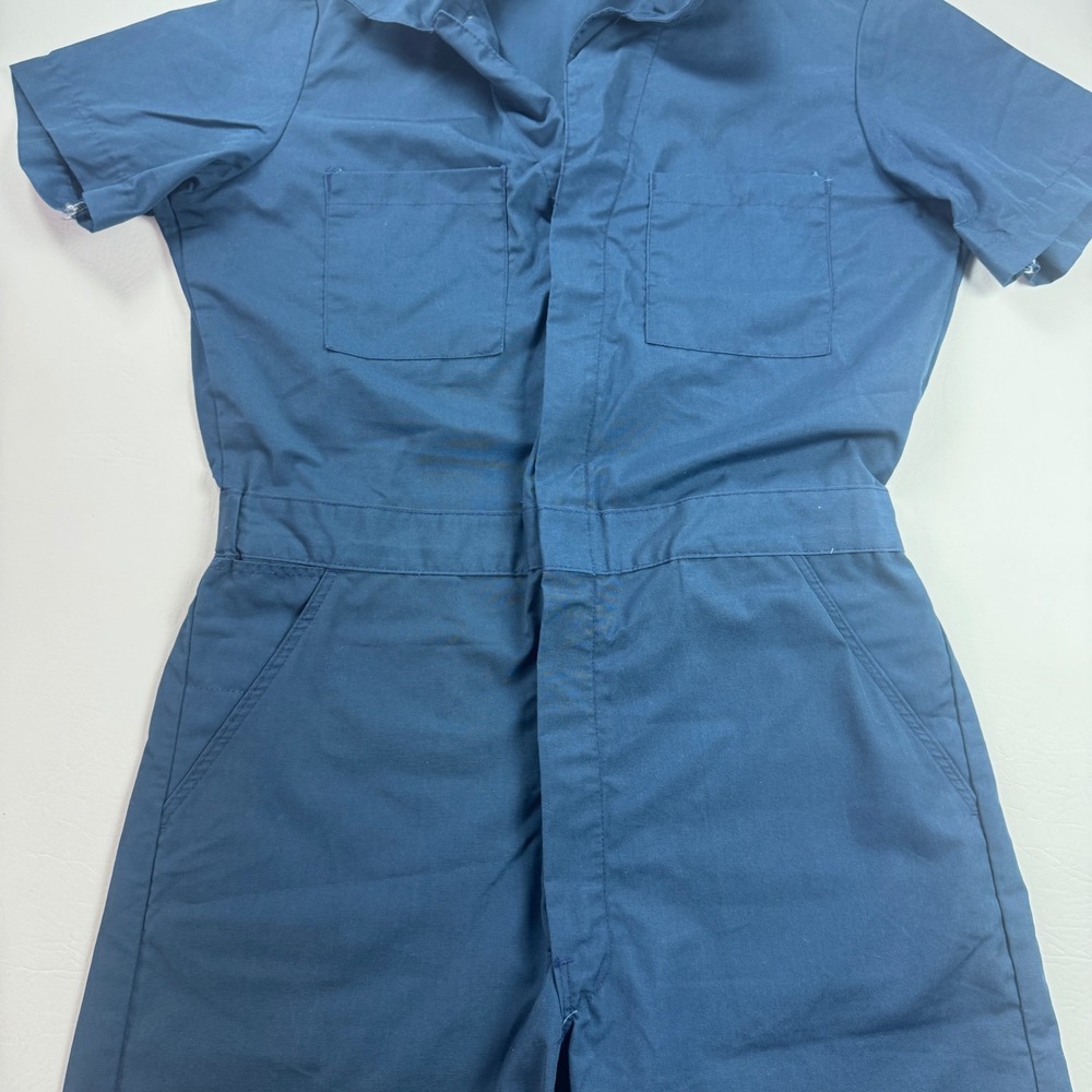 Dickies Coveralls Short Sleeve Utility Workwear Jumpsuit Navy Blue Mens 38 Long - Picture 9 of 16